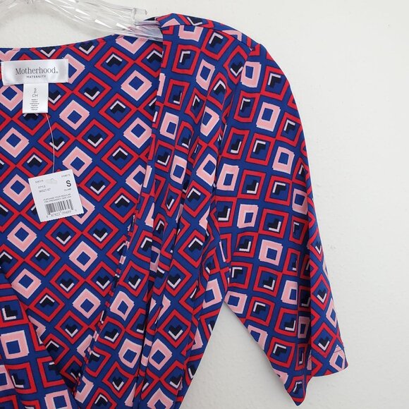 Motherhood Maternity geometric print maternity wrap dress - Picture 2 of 11